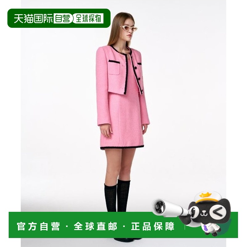 韩国直邮ETMON 女士运动茄克/外套JK110RFF42 Trimmed Tweed Jacke