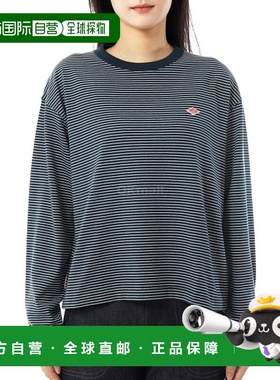 韩国直邮DANTON 长袖条纹T恤 (DTC0269-TCB 绿色