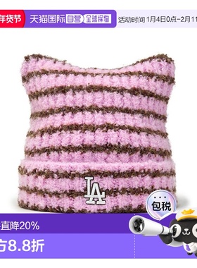 韩国直邮MLB保暖针织猫耳帽毛线帽冬季加厚针织帽3ABNB1656