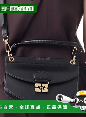 韩国直邮GANNI 黑色迷你顶部提手 Apo-G 包 (A6349 099) 斜挎包