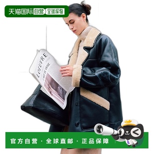 女士女士精品 coat Faux Shearling Jack Leather 韩国直邮LOEUVRE