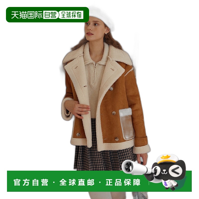 韩国直邮rolarola少女甜美可爱清新法式日常设计师女款麂皮大衣30