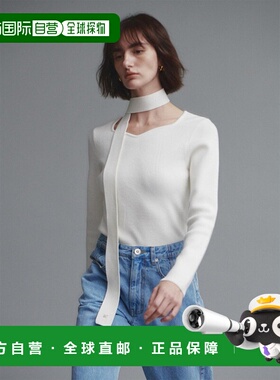 韩国直邮LOEUVRE正品 毛针织衫305230421Slim fit Tie Knit Pullo