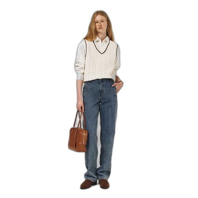 韩国直邮Dunst2023秋冬新品中性风经典女款牛仔裤UDPA3C208B1