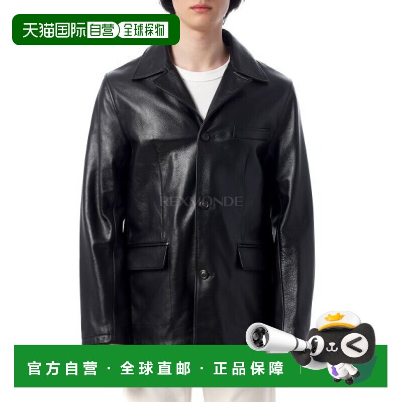 韩国直邮OUR LEGACY ALLEY 夹克重粒面黑色皮革 (M4249AH) 皮夹克