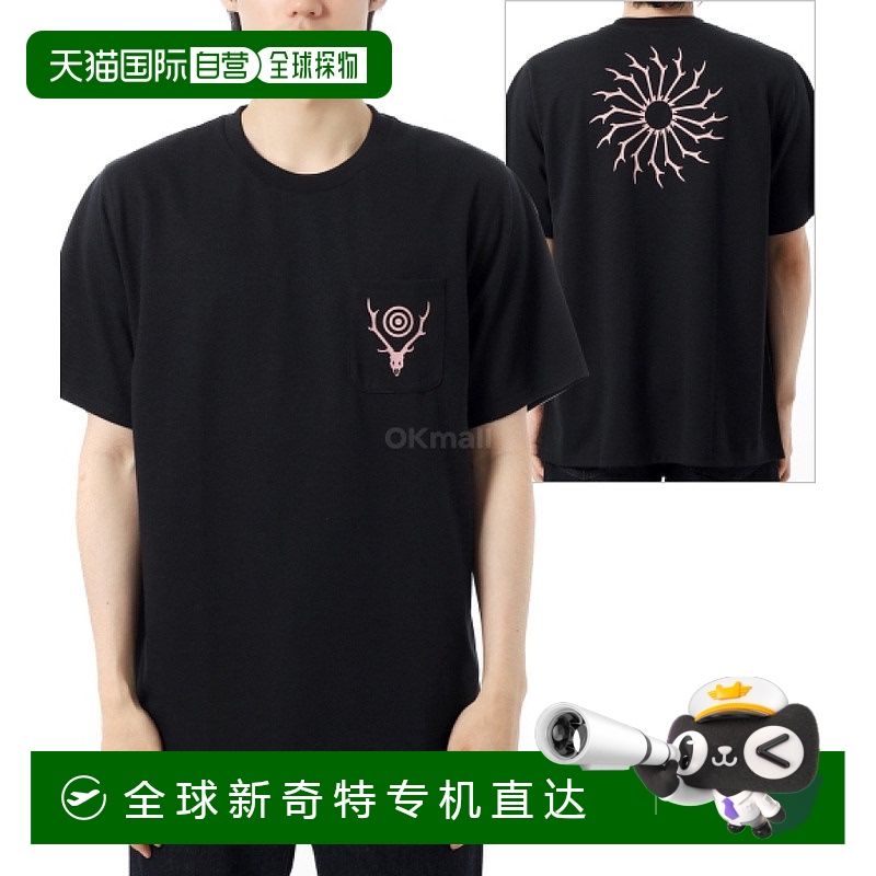 韩国直邮SOUTH2 WEST8 短袖圆口袋 T 恤 - 圆角 (QV667-E)