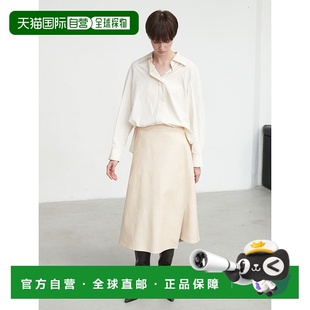 女士半身裙 Asymmetric Faux Flared Ski Leather 韩国直邮LOEUVRE