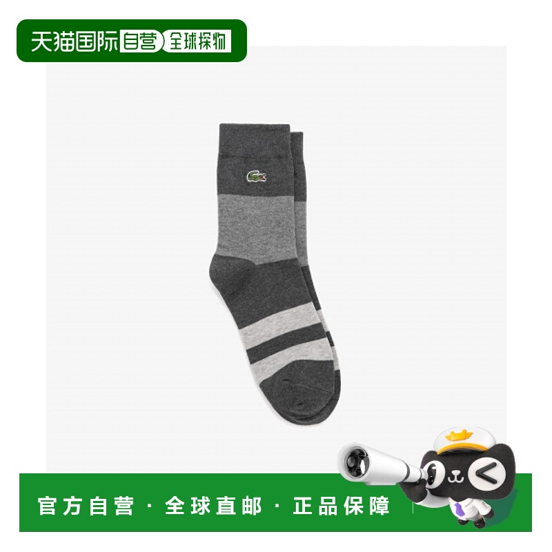 韩国直邮LACOSTE 男士袜子 RA105E-55NCCA中筒袜