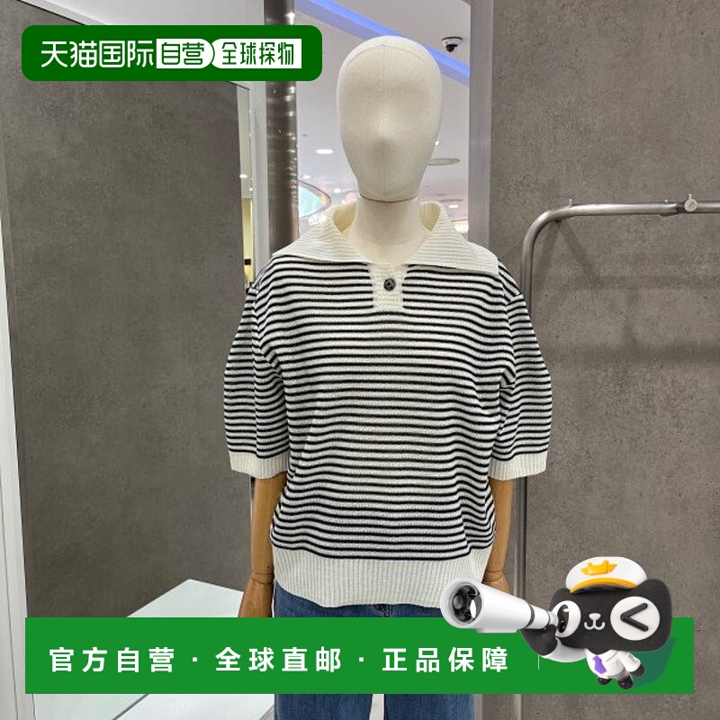 韩国直邮compagna 卡拉内克条纹针织 T 恤 CAEU4-WSL120毛衣