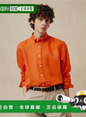 韩国直邮HAZZYS 赫奇斯 [Iconic] 橙色亚麻男士衬衫 (HZSH5B301O2