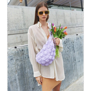 韩国直邮CARLYN 褶皱抽绳单肩斜跨包女 12colors_H72303010斜挎包