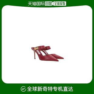 女NELLMULE85CLFCRANBERRYRED 韩国直邮JIMMY CHOO23FW凉鞋