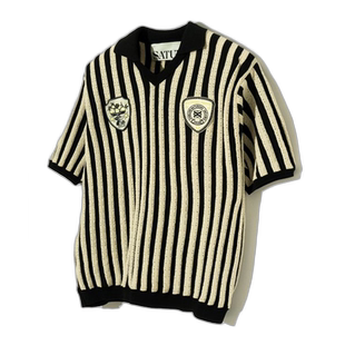 韩国直邮SATUR设计师款大气简约日常休闲个性毛衣SA23SSMK21BK