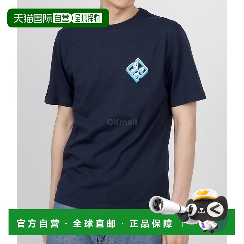 韩国直邮J.Lindeberg金 林德伯格季节性印花T恤海军蓝休闲图案