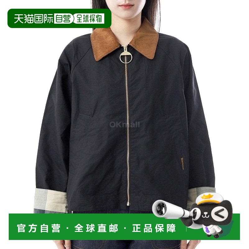韩国直邮Barbour Catlin女款长袖防水夹克外套翻领纯棉LSP0203