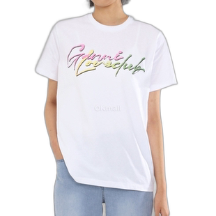 韩国直邮GANNI T-shirt (T3921 151) 徽标T恤 女士休闲风 中长款