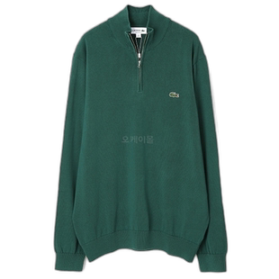 韩国直邮Lacoste 通用圆领衫毛衣拉科斯特针织半拉链