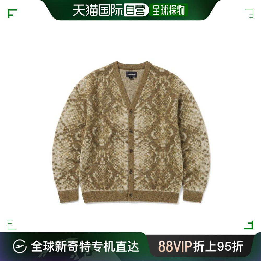 韩国直邮THISISNEVERTHAT开衫Phyton Jacquard Knit Cardigan Br