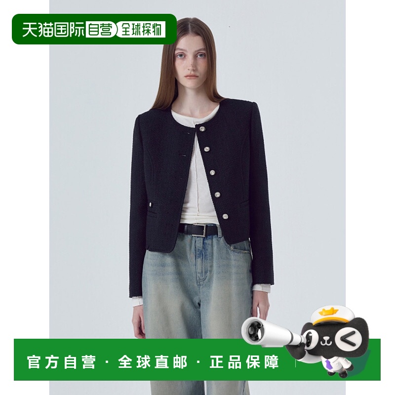 韩国直邮ETMON 女士运动茄克/外套JK140TFF09 Slit Stitch Tweed J