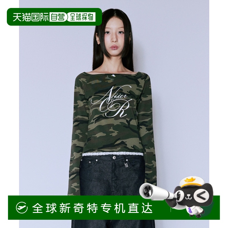 韩国直邮NIIER NOR 女士女装T恤24NNFWTLSF004CA LACE OFF SHOULDE