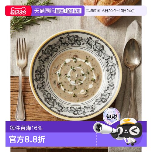 韩国直邮Villeroy&Boch唯宝精美餐具盘子白色环绕花环图案16cm