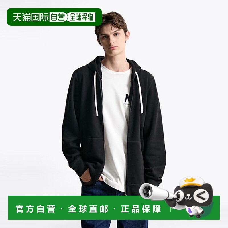 韩国直邮TOMMY HILFIGER 基本款羊毛连帽拉链 T12F7TKJ150MT1BDS
