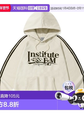 韩国直邮FILLUMINATE 公用连帽衫Double Line Taping Hoodie-cr D