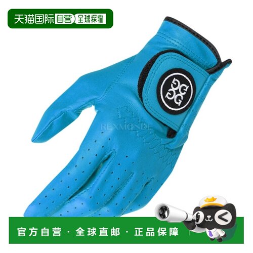 韩国直邮Gfore 耐磨手套蓝色徽标魔术贴纽扣防滑防水保护手掌透气