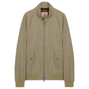 韩国直邮Baracuta男款夹克外套卡其色拉链长袖BRCPS0001BCNY1710