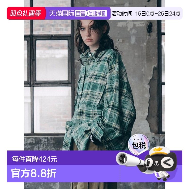 韩国直邮ASIF CALIE 女士女衬衫CA23CSH005GN DIRTYWASHING OVERFIT