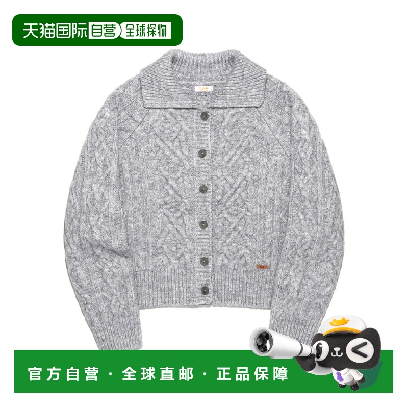 韩国直邮LEE正品美式复古新品女款针织衫LE2503CD66LG开衫