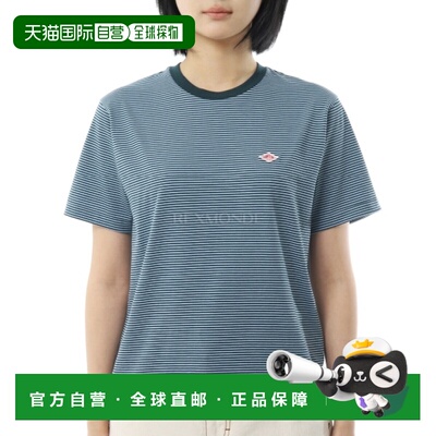 韩国直邮DANTON 短袖内衬T恤条纹（DTC0195-CVT 深绿色）