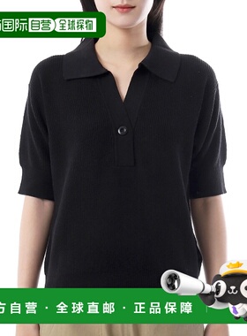 韩国直邮Margaret Howell MHL 单扣 POLO 衫 - 黑色 (WHKN0515S25