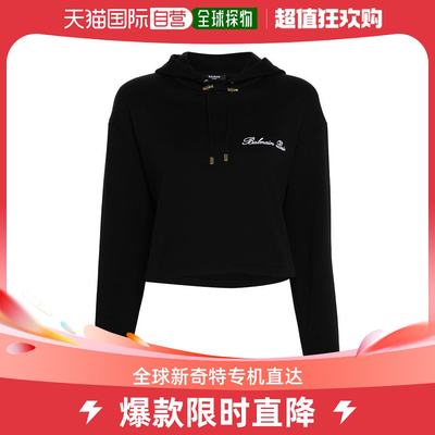 韩国直邮BALMAIN24SS连帽衫 连帽卫衣女CF1JP040BC68EAB NOIR BLA