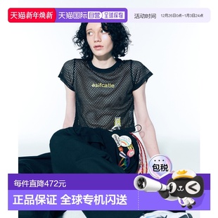 T恤CA25AST001BKF CALIE女士女装 LOGO MESH SHIRT 韩国直邮AS