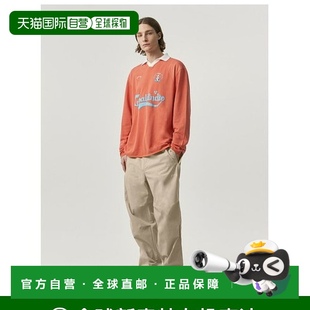 여주점 Polo衫 韩国直邮GOALSTUDIO FC复古长袖 休闲 橘色 吸汗透气