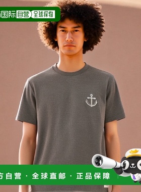 韩国直邮THOM BROWNE T恤男士MJS214EJ0058055SS23 ANCHOR HALF S
