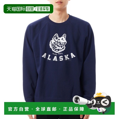 韩国直邮WILD DONKEY 阿拉斯加插肩圆领衫“海军蓝”卫衣