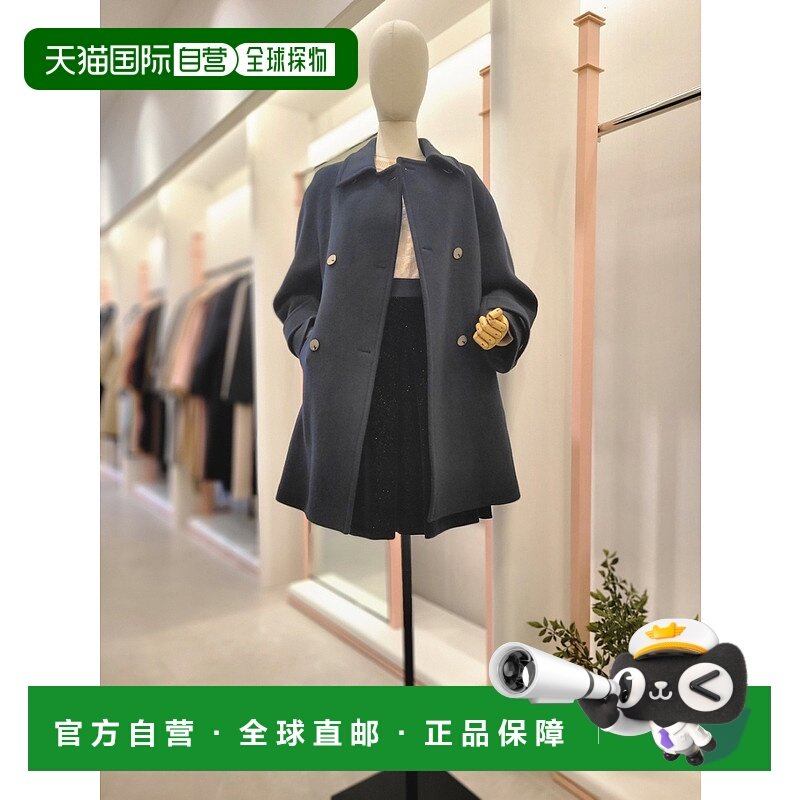 韩国直邮[ITMICHAA] 女款 双排扣设计 中心线设计 大衣外衣 (ITOB