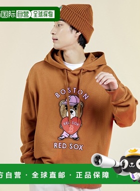 韩国直邮MLB男女情侣连帽卫衣皱眉熊运动宽松舒适百搭潮3AHDE0126
