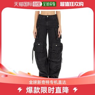 韩国直邮THE D066100BLACK 女236WCP84 ATTICO24SS牛仔直筒裤