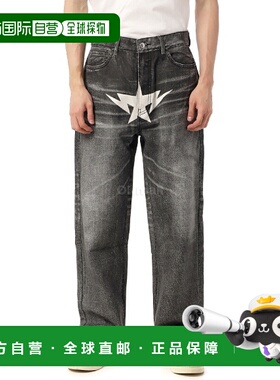 韩国直邮A BATHING APE 仿印花 Sta 宽松牛仔裤 (001DPL301305M B