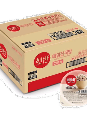韩国直邮CJ希杰速食杂谷粗粮米饭210g*36盒微波炉即食半成品盒装