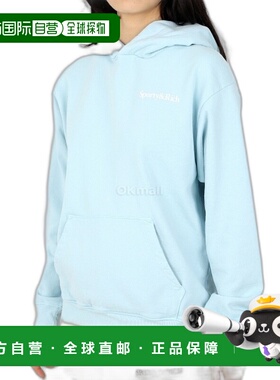 韩国直邮Sporty&Rich Eat More Veggies 淡蓝色/白色 连帽衫卫衣