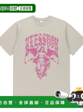 韩国直邮MAHAGRID街头潮牌24年新款美式复古校园休闲T恤MG2EMMT53