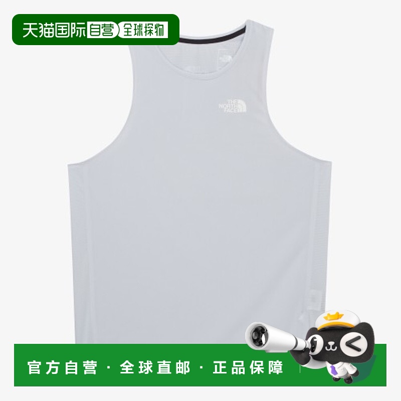 韩国直邮北面THE NORTH FACE 徽标圆领修身无袖背心 男款 粉蓝色