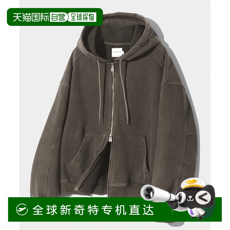 韩国直邮dimitri black  运动衫连帽拉链帽衫