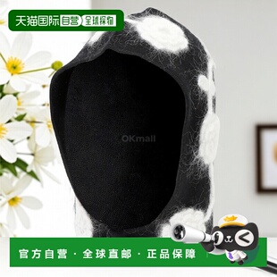 韩国直邮GANNI 黑色花朵巴拉克拉瓦帽（A7211 099） 时尚配饰