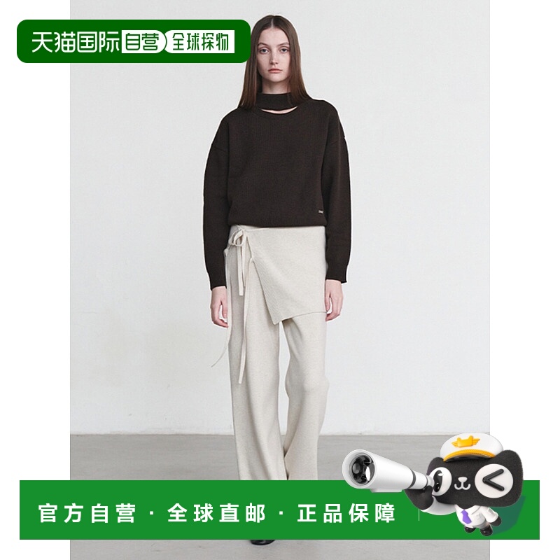韩国直邮LOEUVRE 女士半身裙 Layered Wrap-skirt set knit pants