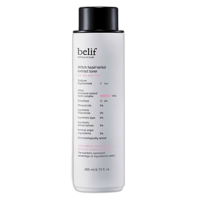 韩国直邮BELIF 碧研菲 金缕梅滋润镇定化妆水 200ml护肤保湿正品